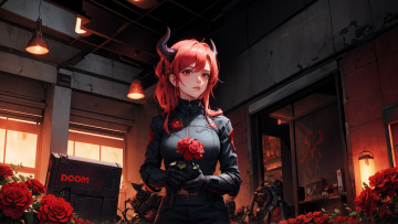 Картинка аниме ангелы +демоны нейросети графика нейроарт ai art нейронные сети рисунки нейро искусство