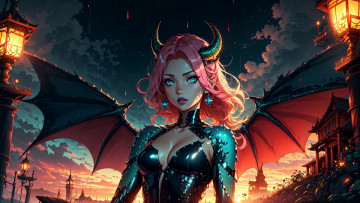 Картинка аниме ангелы +демоны нейросети графика нейроарт ai art нейронные сети рисунки нейро искусство