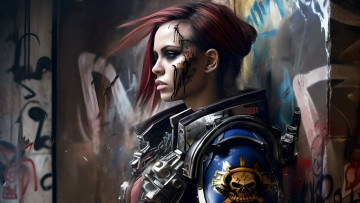 Картинка фэнтези девушки нейросети графика нейроарт ai art нейронные сети рисунки нейро искусство девушка воин