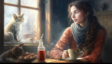 Картинка рисованное люди нейросети графика нейроарт ai art нейронные сети