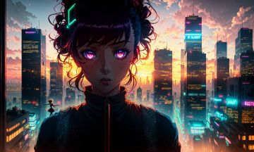 Картинка аниме город +улицы +интерьер +здания нейросети графика нейроарт ai art нейронные сети рисунки нейро искусство