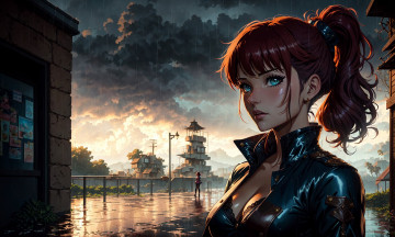 Картинка аниме город +улицы +интерьер +здания нейросети графика нейроарт ai art нейронные сети рисунки нейро искусство