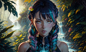 Картинка аниме пейзажи +природа нейросети графика нейроарт ai art нейронные сети рисунки нейро искусство