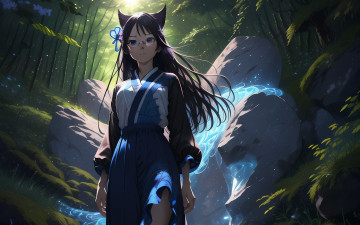 Картинка аниме животные +существа нейросети графика нейроарт ai art нейронные сети рисунки нейро искусство