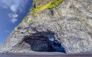 Картинка halsanefshellir+cave vik iceland природа горы halsanefshellir cave