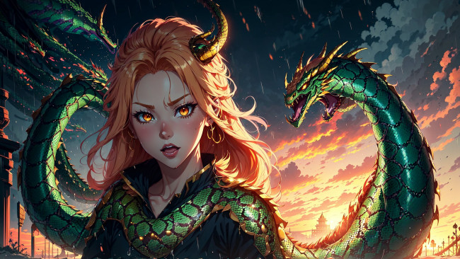 Обои картинки фото аниме, ангелы,  демоны, нейросети, графика, нейроарт, ai, art, нейронные, сети, рисунки, нейро, искусство