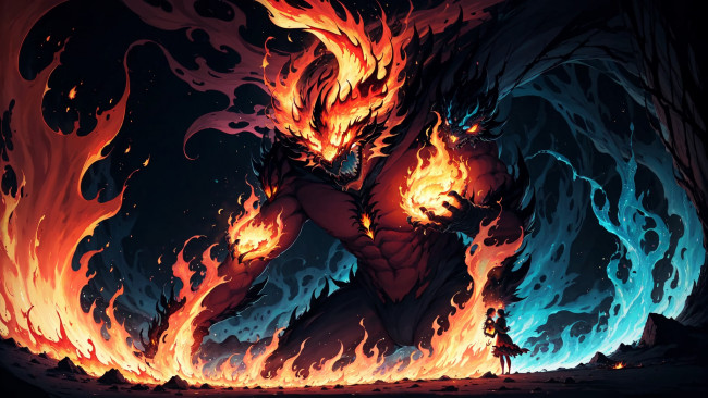 Обои картинки фото аниме, ангелы,  демоны, нейросети, графика, нейроарт, ai, art, нейронные, сети, рисунки, нейро, искусство