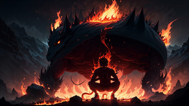 Обои картинки фото аниме, ангелы,  демоны, нейросети, графика, нейроарт, ai, art, нейронные, сети, рисунки, нейро, искусство