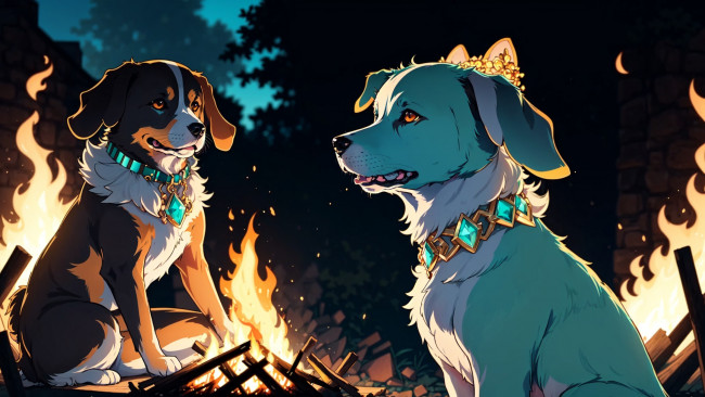 Обои картинки фото аниме, животные,  существа, нейросети, графика, нейроарт, ai, art, нейронные, сети, рисунки, нейро, искусство