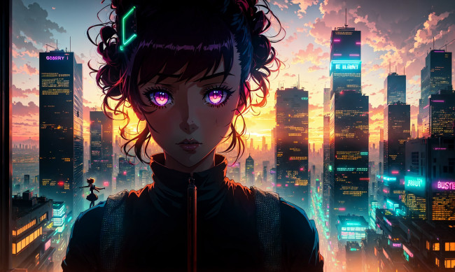 Обои картинки фото аниме, город,  улицы,  интерьер,  здания, нейросети, графика, нейроарт, ai, art, нейронные, сети, рисунки, нейро, искусство
