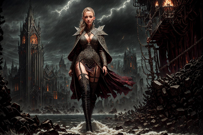 Обои картинки фото фэнтези, девушки, нейросети, графика, нейроарт, ai, art, нейронные, сети, рисунки, нейро, искусство