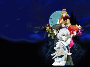 обоя castlevania dawn of sorrow, видео игры, castlevania,  dawn of sorrow, персонажи, луна, замок