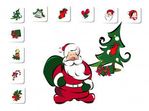 обоя праздничные, векторная, графика, новый, год