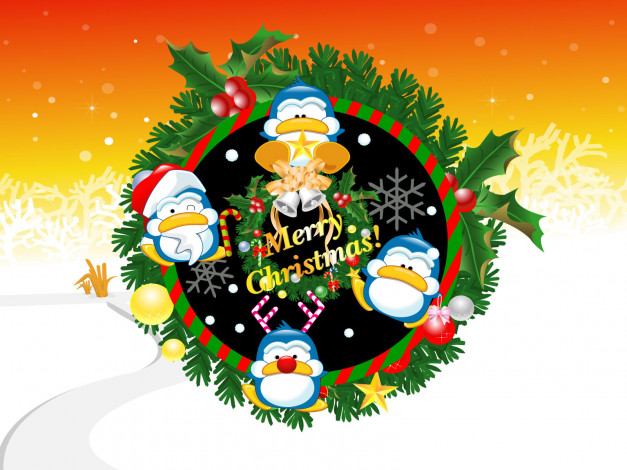 Обои картинки фото праздничные, векторная, графика, новый, год