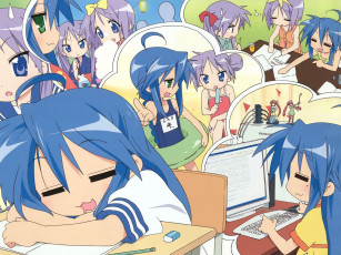 Картинка аниме lucky star