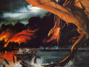 Картинка фэнтези драконы