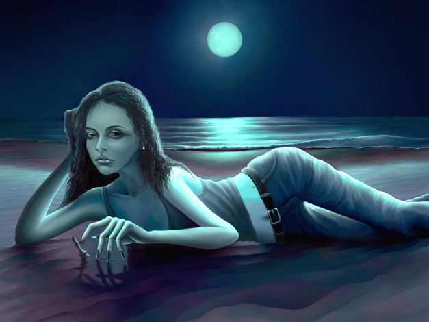 Обои картинки фото рисованные, люди