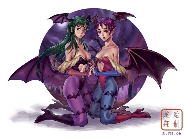 Обои картинки фото аниме, night, warriors