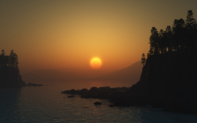 Обои картинки фото природа, восходы, закаты