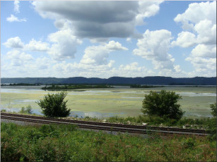 Картинка природа дороги железная дорога озеро