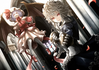 Картинка аниме touhou ремилия скарлет сакуя изаё