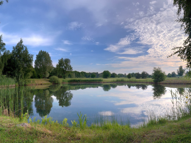 Обои картинки фото природа, реки, озера, озеро, деревья