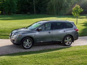 Картинка автомобили nissan datsun ru-spec r52 pathfinder hybrid темный 2014г