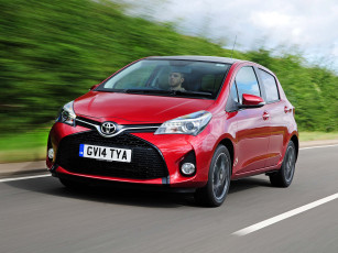 Картинка автомобили toyota красный 2014г uk-spec 5-door yaris