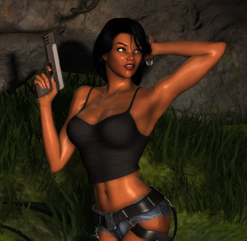 Обои картинки фото 3д графика, люди , people, девушка, взгляд