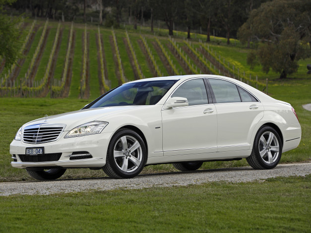 Обои картинки фото автомобили, mercedes-benz, cdi, s, 350, w221, au-spec, светлый