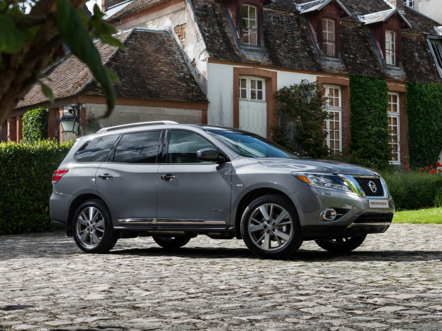 Обои картинки фото автомобили, nissan, datsun, темный, 2014г, r52, hybrid, ru-spec, pathfinder