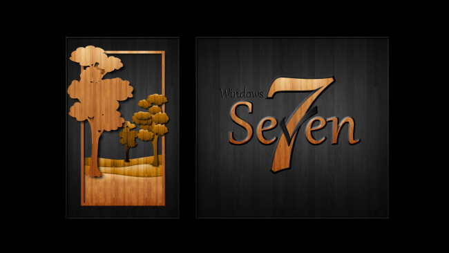 Обои картинки фото компьютеры, windows 7 , vienna, деревья