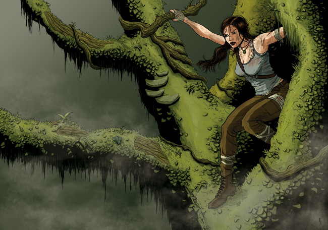 Обои картинки фото видео игры, tomb raider 2013, арт, экшен, 2013, игра, крофт, лара, tomb, raider