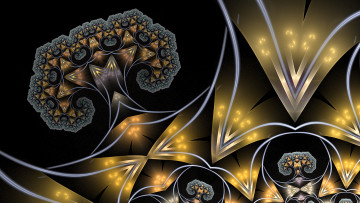 Картинка 3д+графика фракталы+ fractal узор фон цвета