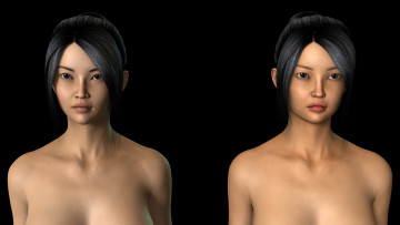 Картинка 3д+графика портрет+ portraits девушки взгляд фон