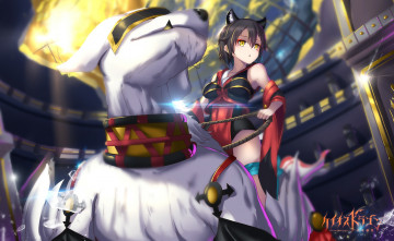 Картинка аниме животные +существа арт hk-zxd0554 животное девушка