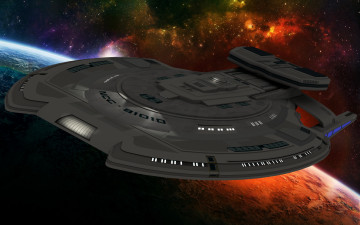 Картинка видео+игры star+trek+online космический корабль планета вселенная полет