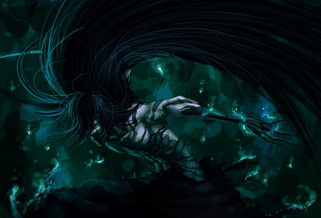 Обои картинки фото аниме, bleach, блич, арт, маска, парень, kurosaki, ichigo