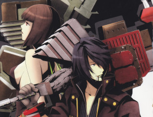 Картинка аниме god+eater девушка парень