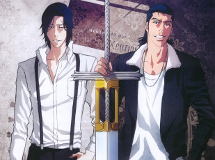 Картинка аниме bleach меч парни