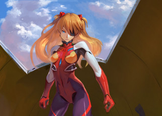 Картинка аниме evangelion девушка