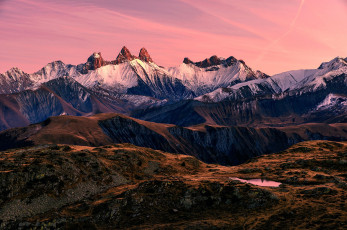 Картинка природа горы небо снег