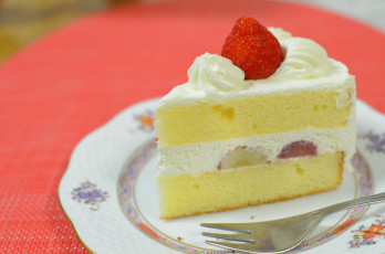 Картинка еда торты торт крем клубника бисквит