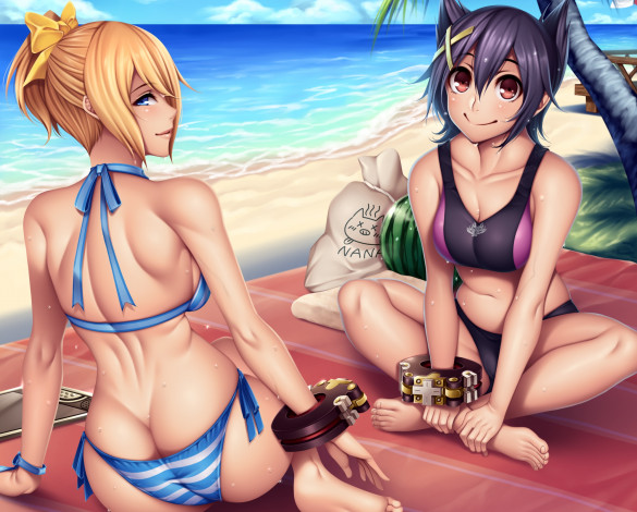 Обои картинки фото аниме, god eater, девушки