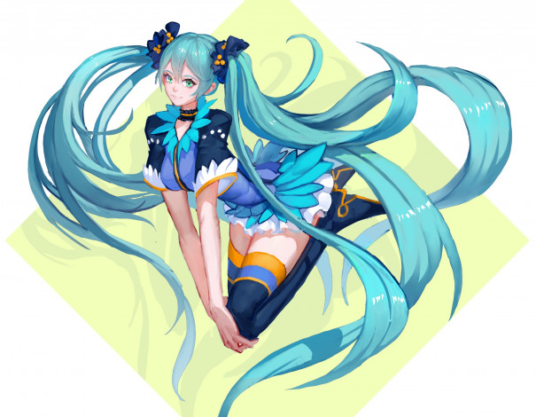 Обои картинки фото аниме, vocaloid, девушка