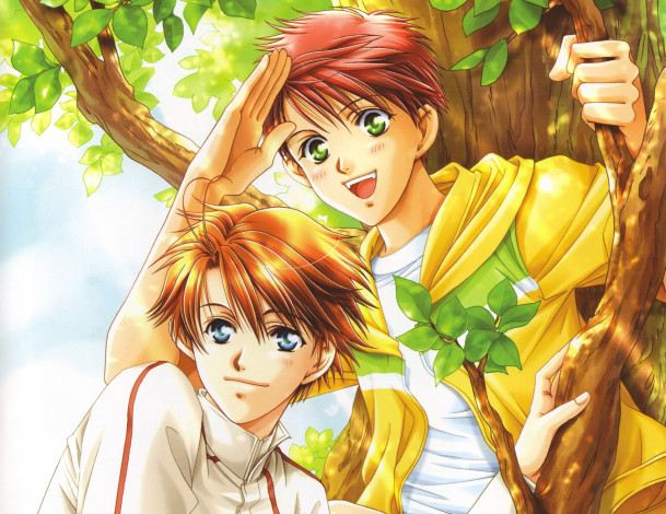 Обои картинки фото аниме, gakuen heaven, сёнен-ай, райская, школа, парни