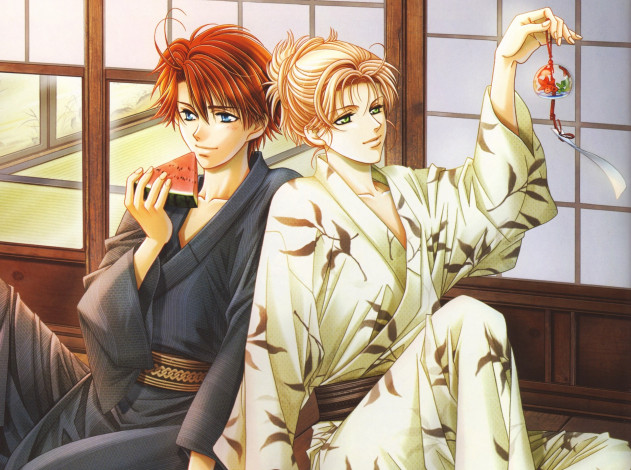 Обои картинки фото аниме, gakuen heaven, сёнен-ай, райская, школа, парни