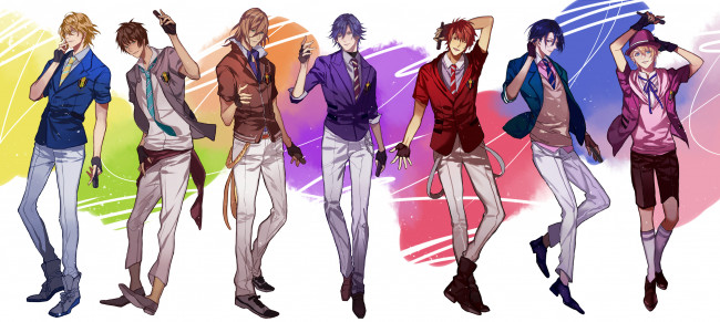 Обои картинки фото аниме, uta no prince-sama, парни
