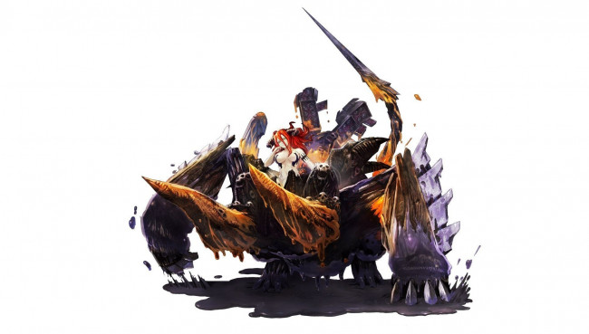 Обои картинки фото аниме, god eater, монстр, девушка