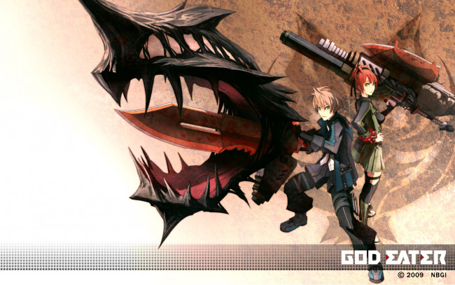 Обои картинки фото аниме, god eater, девушка, парень